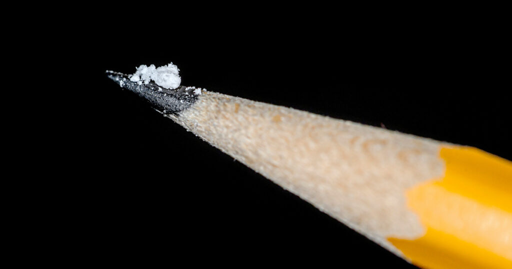 Lethal fentanyl dose on the point of a pencil