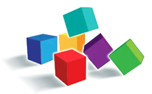 illustration of colored cubes