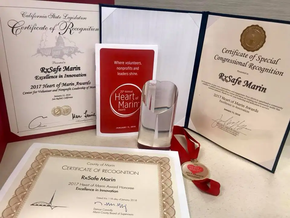 2017 Heart of Marin Award - awarded to RxSafe Marin