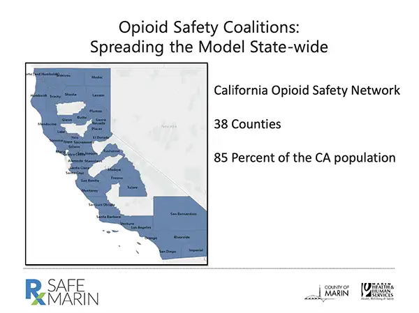 California Opioid Safety Network: 38 Counties / 85% of the CA Population
