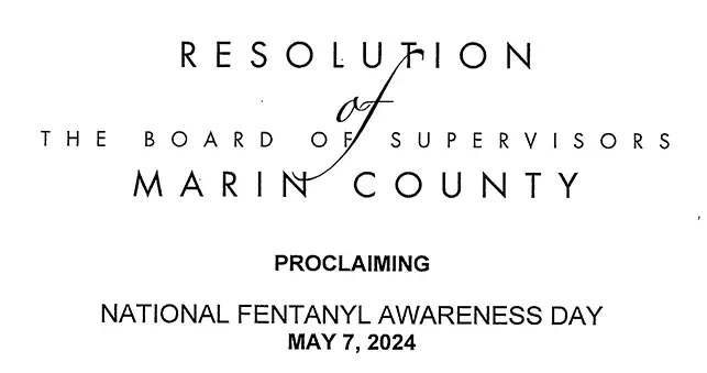2024 Fentanyl Awareness Day - Marin Board of Supervisors Resolution