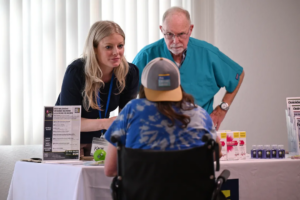 Kate Kennedy Scott, program coordinator for OD Free Marin, and Ken Olshansky with the Marin Medical Reserve Corps,